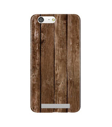 Wooden Look Mobile Back Case for Gionee M5  (Design - 112)