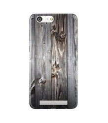 Wooden Look Mobile Back Case for Gionee M5  (Design - 114)