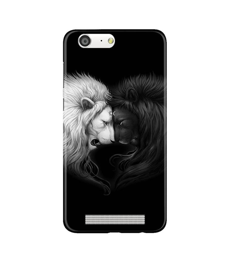 Dark White Lion Case for Gionee M5(Design - 140)