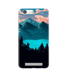 Mountains Mobile Back Case for Gionee M5 (Design - 186)