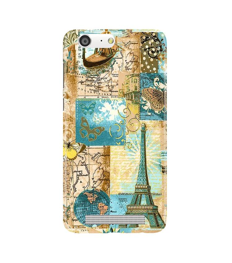 Travel Eiffel Tower Case for Gionee M5 (Design No. 206)