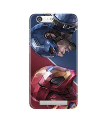 Ironman Captain America Mobile Back Case for Gionee M5 (Design - 245)