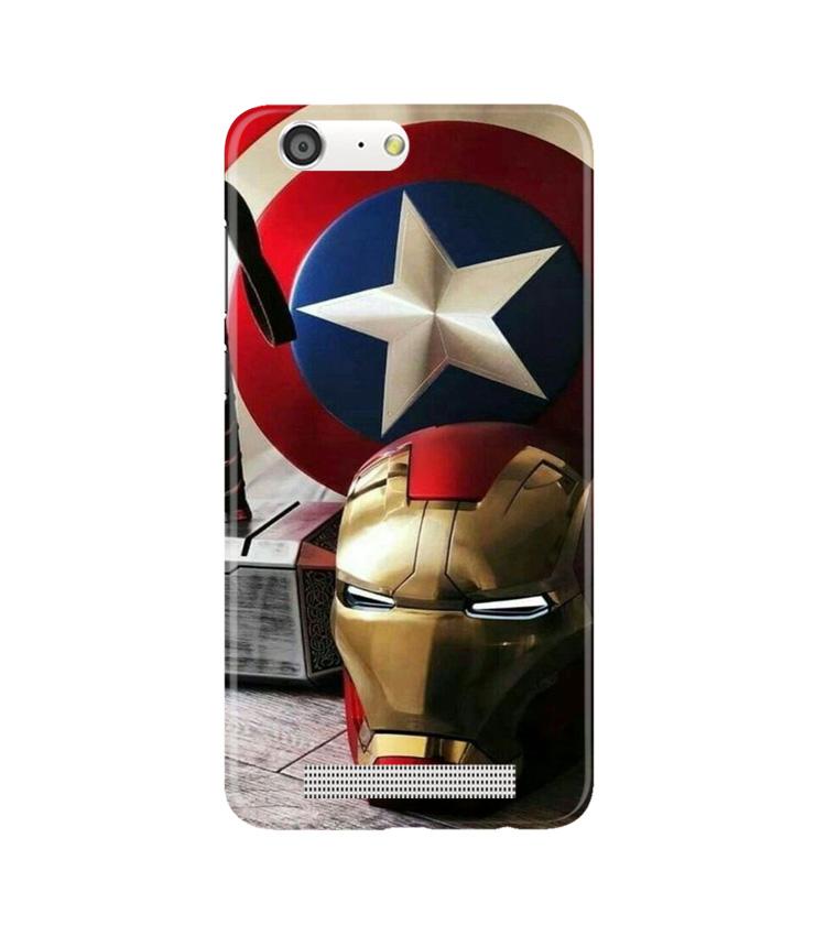 Ironman Captain America Case for Gionee M5 (Design No. 254)