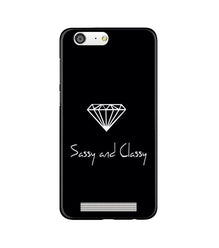 Sassy and Classy Mobile Back Case for Gionee M5 (Design - 264)