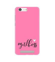 Girl Boss Pink Mobile Back Case for Gionee M5 (Design - 269)