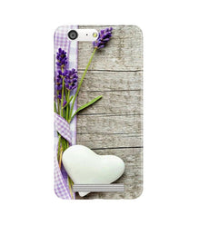 White Heart Mobile Back Case for Gionee M5 (Design - 298)