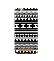 Black white Pattern Mobile Back Case for Gionee M5 Lite (Design - 5)