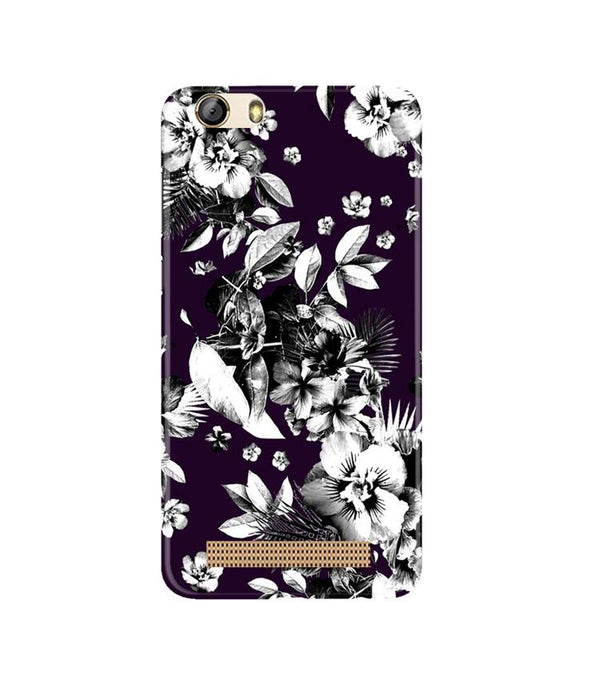 white flowers Case for Gionee M5 Lite
