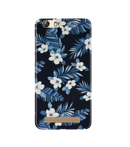 White flowers Blue Background2 Case for Gionee M5 Lite