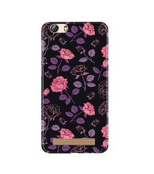 Rose Black Background Mobile Back Case for Gionee M5 Lite (Design - 27)