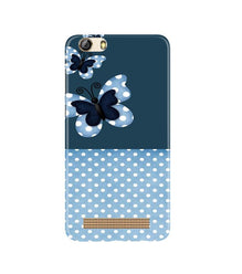 White dots Butterfly Mobile Back Case for Gionee M5 Lite (Design - 31)