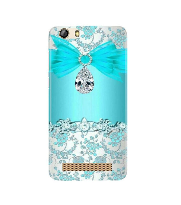 Shinny Blue Background Case for Gionee M5 Lite