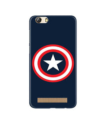 Captain America Mobile Back Case for Gionee M5 Lite (Design - 42)