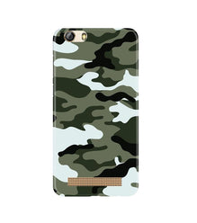Army Camouflage Mobile Back Case for Gionee M5 Lite  (Design - 108)