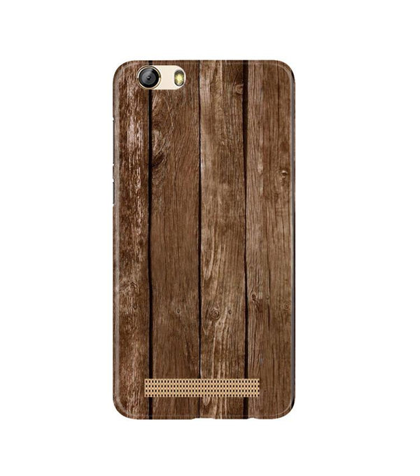 Wooden Look Case for Gionee M5 Lite  (Design - 112)