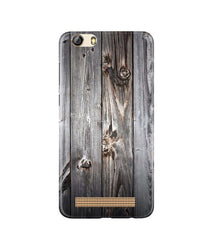 Wooden Look Mobile Back Case for Gionee M5 Lite  (Design - 114)