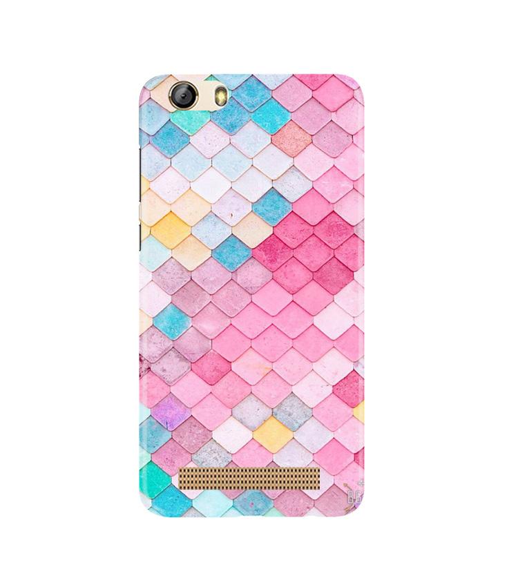Pink Pattern Case for Gionee M5 Lite (Design No. 215)