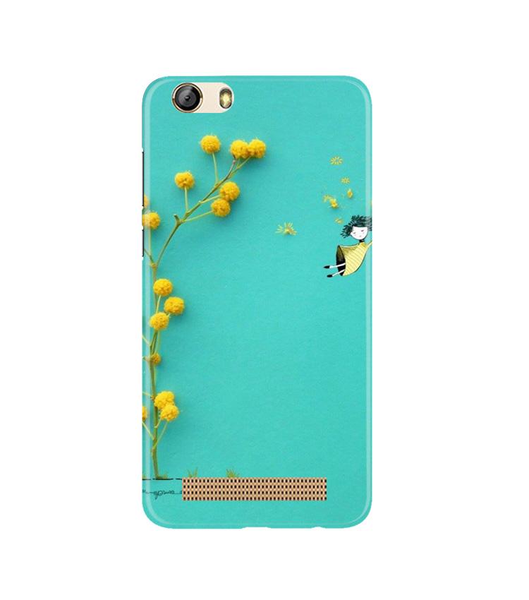 Flowers Girl Case for Gionee M5 Lite (Design No. 216)