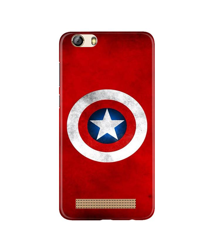 Captain America Case for Gionee M5 Lite (Design No. 249)