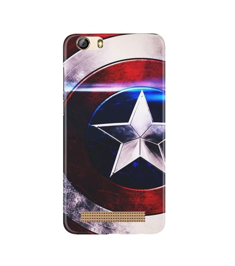 Captain America Shield Case for Gionee M5 Lite (Design No. 250)