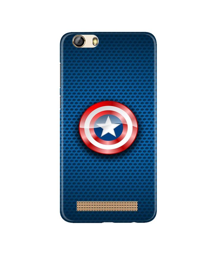Captain America Shield Case for Gionee M5 Lite (Design No. 253)