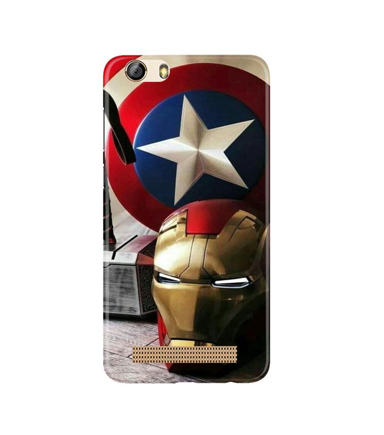Ironman Captain America Case for Gionee M5 Lite (Design No. 254)