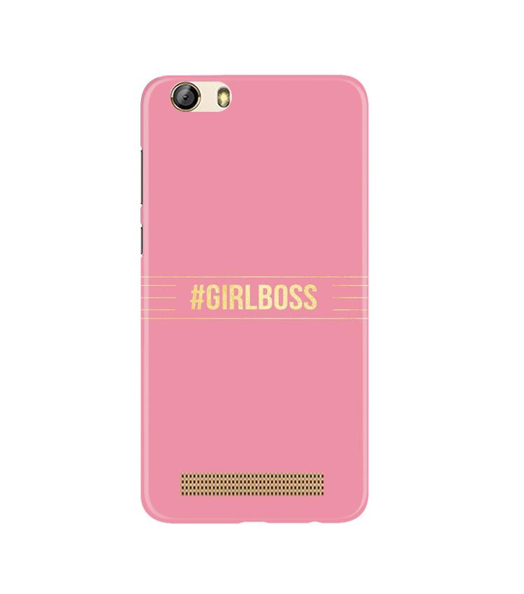 Girl Boss Pink Case for Gionee M5 Lite (Design No. 263)