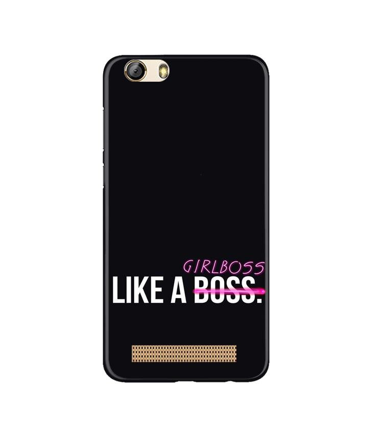 Like a Girl Boss Case for Gionee M5 Lite (Design No. 265)