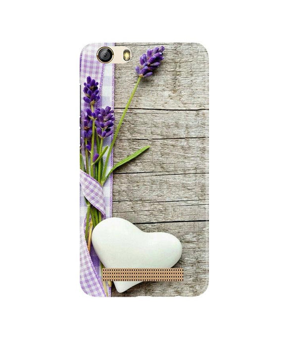 White Heart Case for Gionee M5 Lite (Design No. 298)