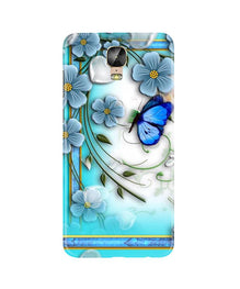 Blue Butterfly Mobile Back Case for Gionee M5 Plus (Design - 21)