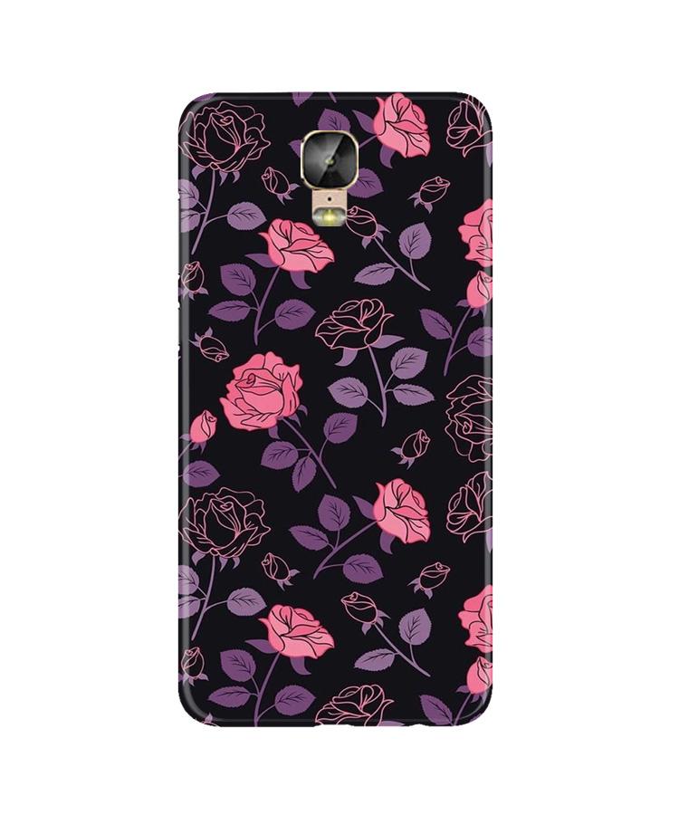 Rose Black Background Case for Gionee M5 Plus