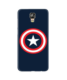Captain America Mobile Back Case for Gionee M5 Plus (Design - 42)