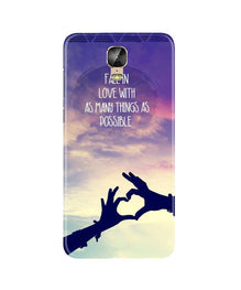 Fall in love Mobile Back Case for Gionee M5 Plus (Design - 50)