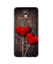 Red Hearts Mobile Back Case for Gionee M5 Plus (Design - 80)