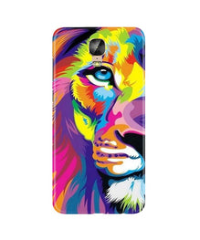 Colorful Lion Mobile Back Case for Gionee M5 Plus  (Design - 110)