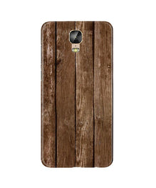 Wooden Look Mobile Back Case for Gionee M5 Plus  (Design - 112)