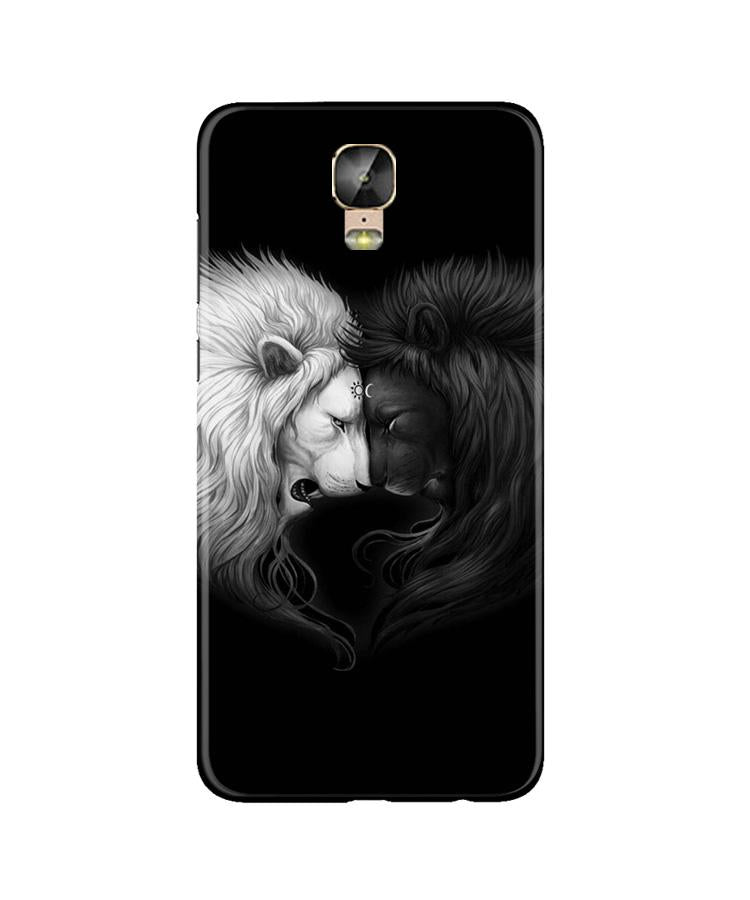 Dark White Lion Case for Gionee M5 Plus  (Design - 140)