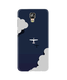 Clouds Plane Mobile Back Case for Gionee M5 Plus (Design - 196)