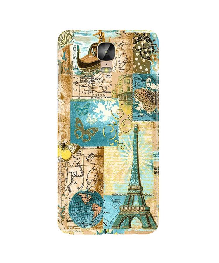 Travel Eiffel Tower Case for Gionee M5 Plus (Design No. 206)