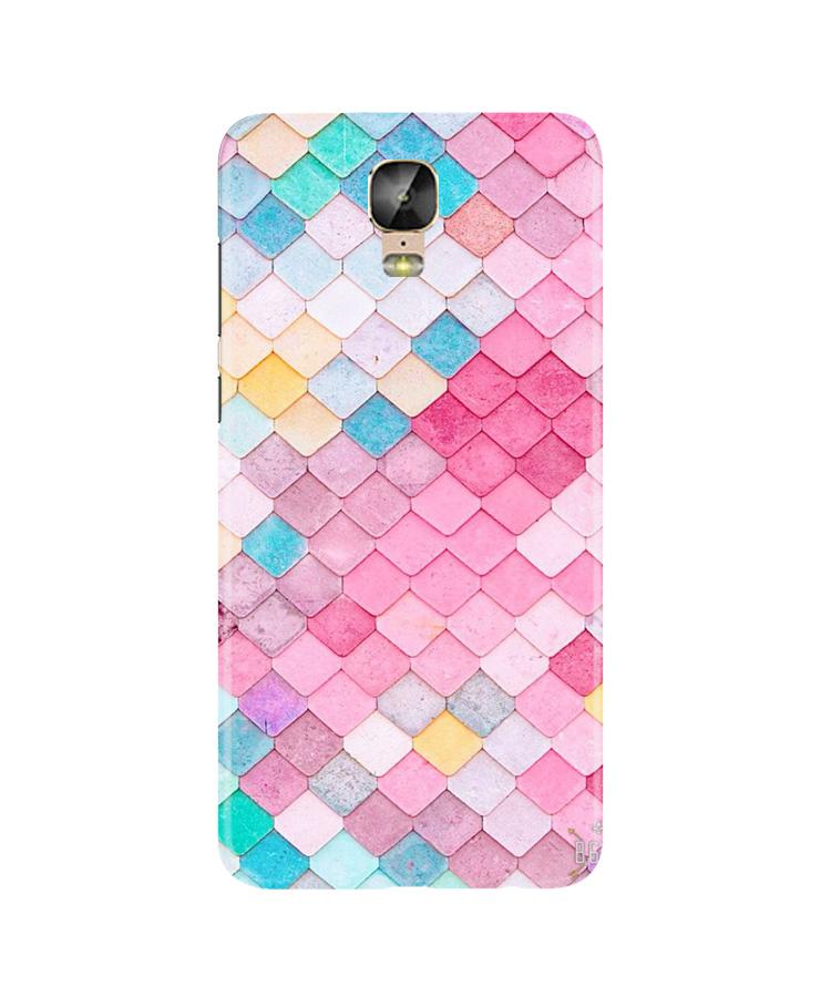 Pink Pattern Case for Gionee M5 Plus (Design No. 215)