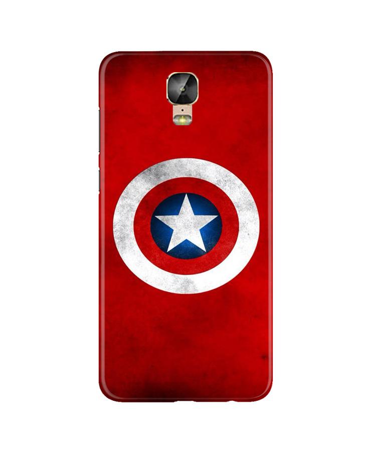 Captain America Case for Gionee M5 Plus (Design No. 249)