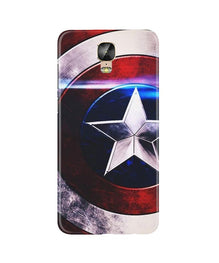 Captain America Shield Mobile Back Case for Gionee M5 Plus (Design - 250)