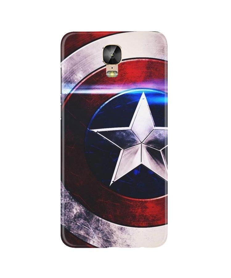 Captain America Shield Case for Gionee M5 Plus (Design No. 250)