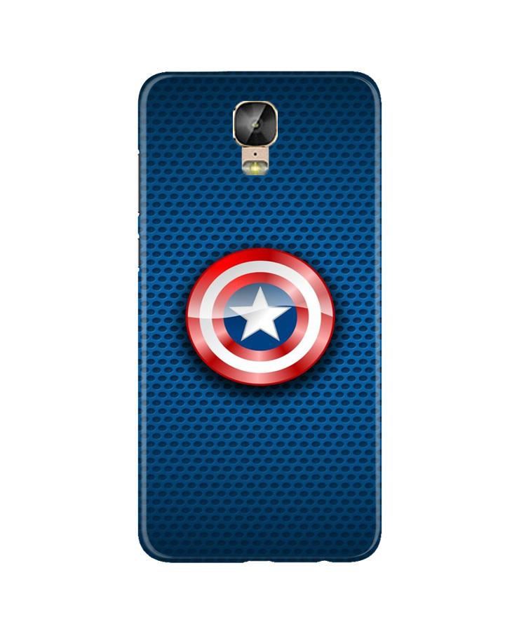 Captain America Shield Case for Gionee M5 Plus (Design No. 253)