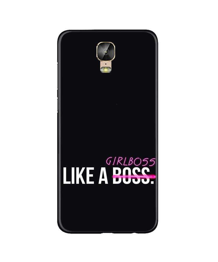 Like a Girl Boss Case for Gionee M5 Plus (Design No. 265)