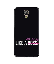 Like a Girl Boss Mobile Back Case for Gionee M5 Plus (Design - 265)