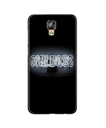 Girl Boss Black Mobile Back Case for Gionee M5 Plus (Design - 268)