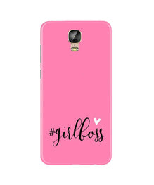 Girl Boss Pink Mobile Back Case for Gionee M5 Plus (Design - 269)