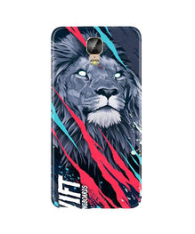 Lion Mobile Back Case for Gionee M5 Plus (Design - 278)