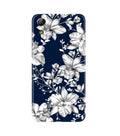 White flowers Blue Background Case for Gionee P5L